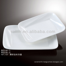 bone china white porcelain rectangular plates